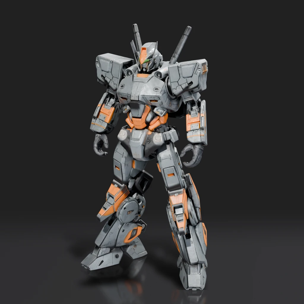 Battle-Worn Mecha Robot