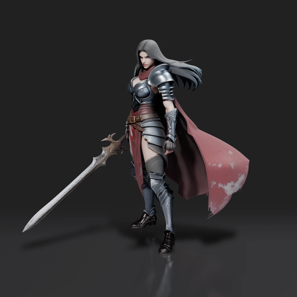 Heroic Female Warrior Character