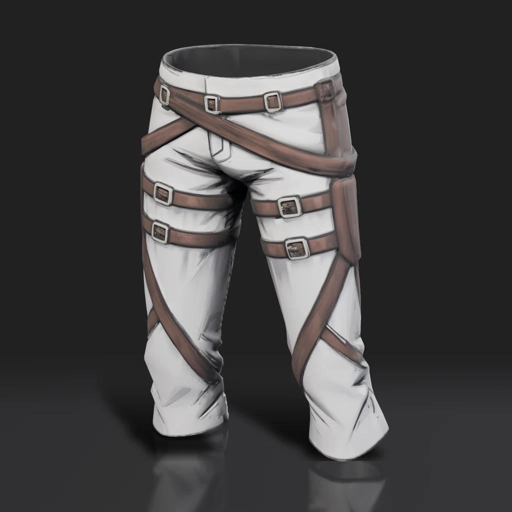 White Pants With Harness