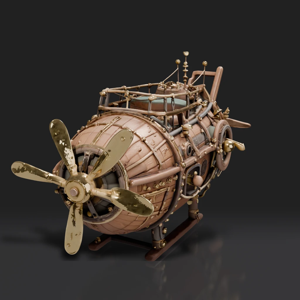 Steampunk Airship Wooden Hull