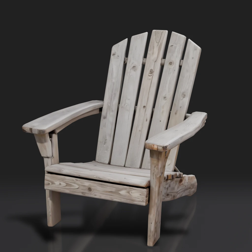 Weathered Pine Adirondack Chair