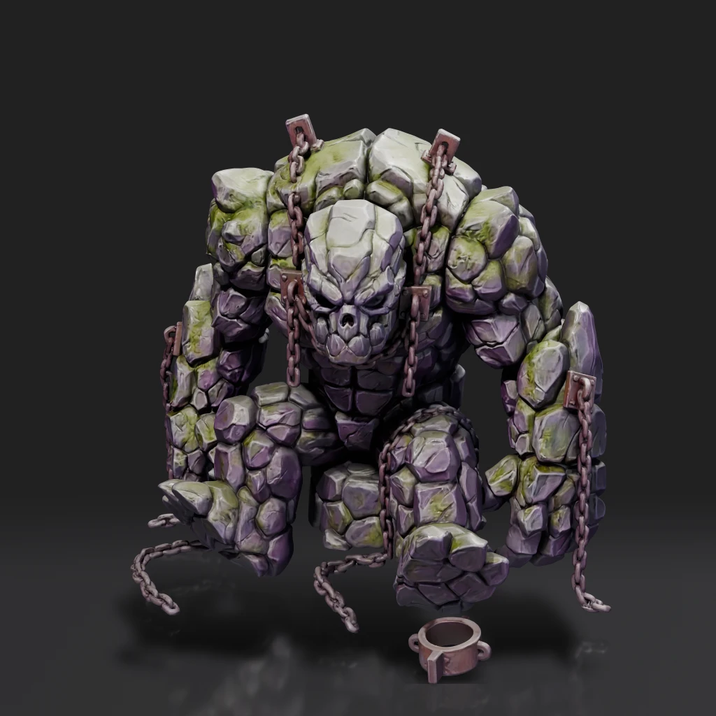 Chained Stone Golem Monster