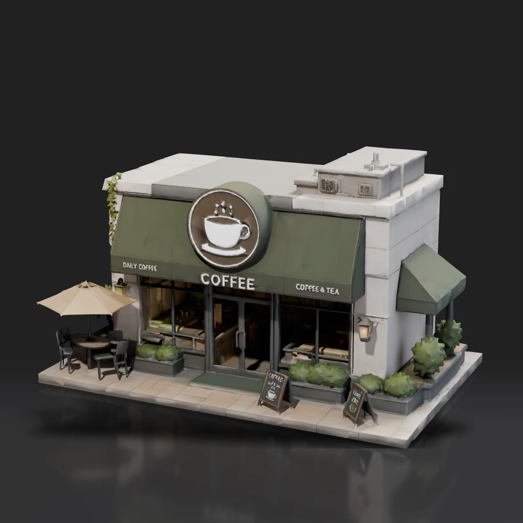 Coffee Shop Building Exterior