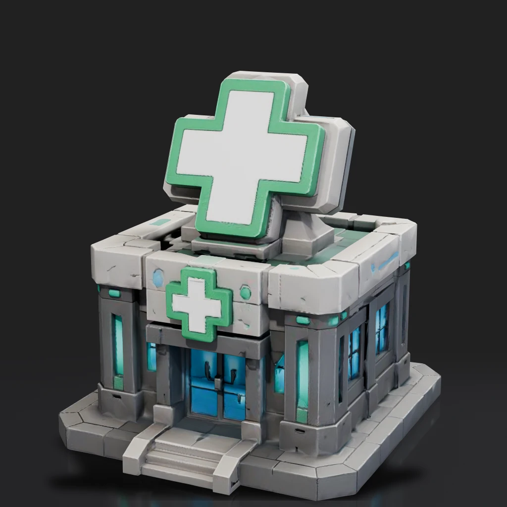 Stylized Medical Building