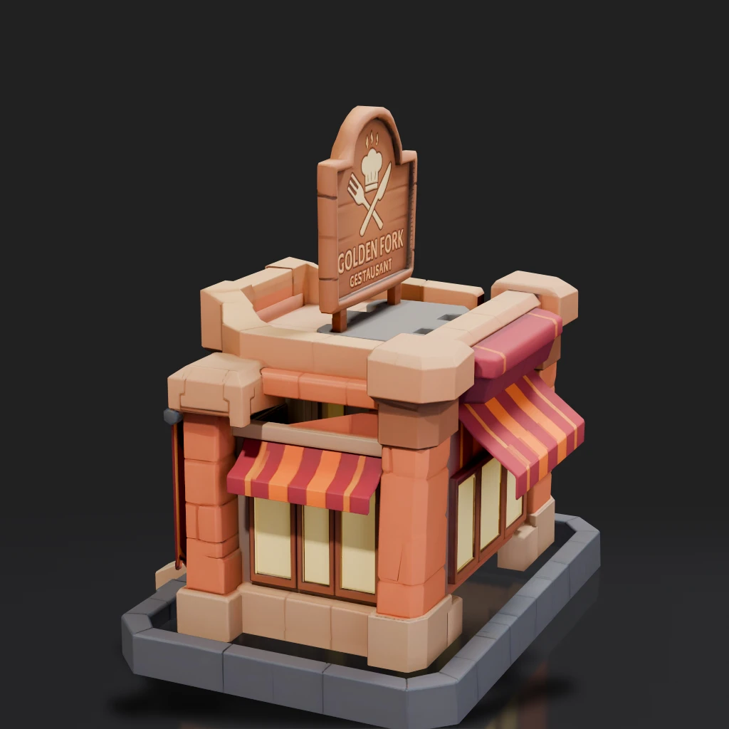 Isometric Restaurant Building