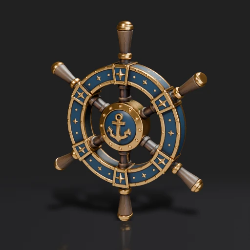 Ship Steering Wheel Anchor