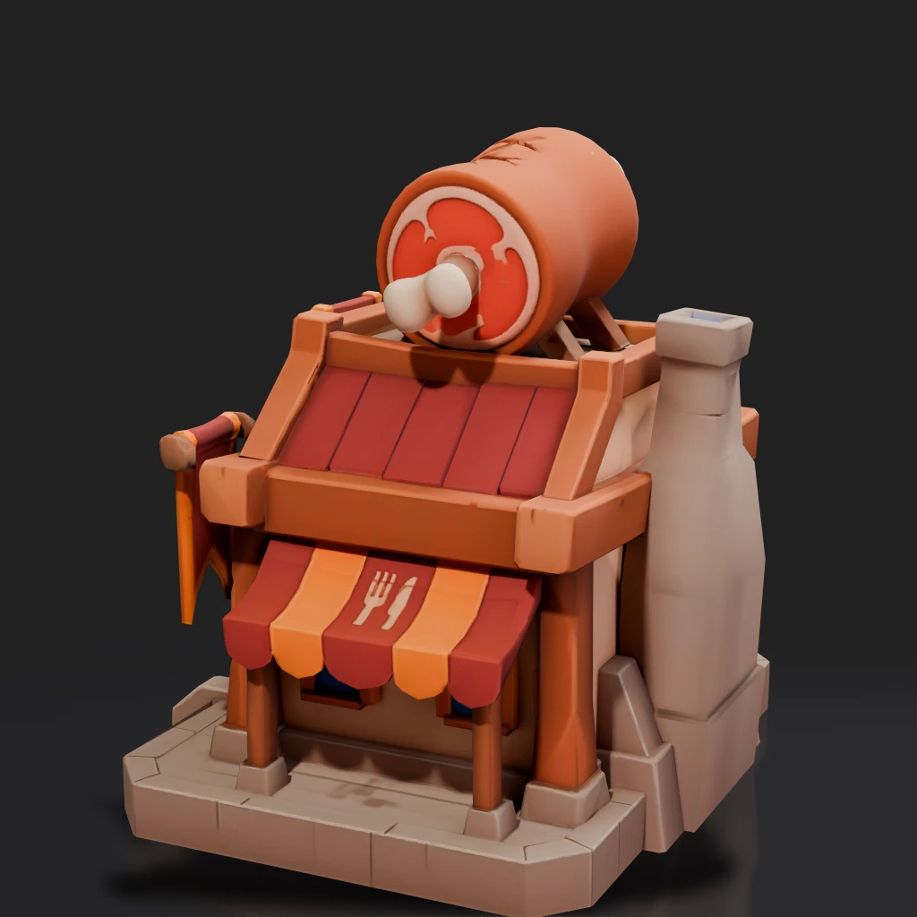 Fantasy Butcher Shop Building