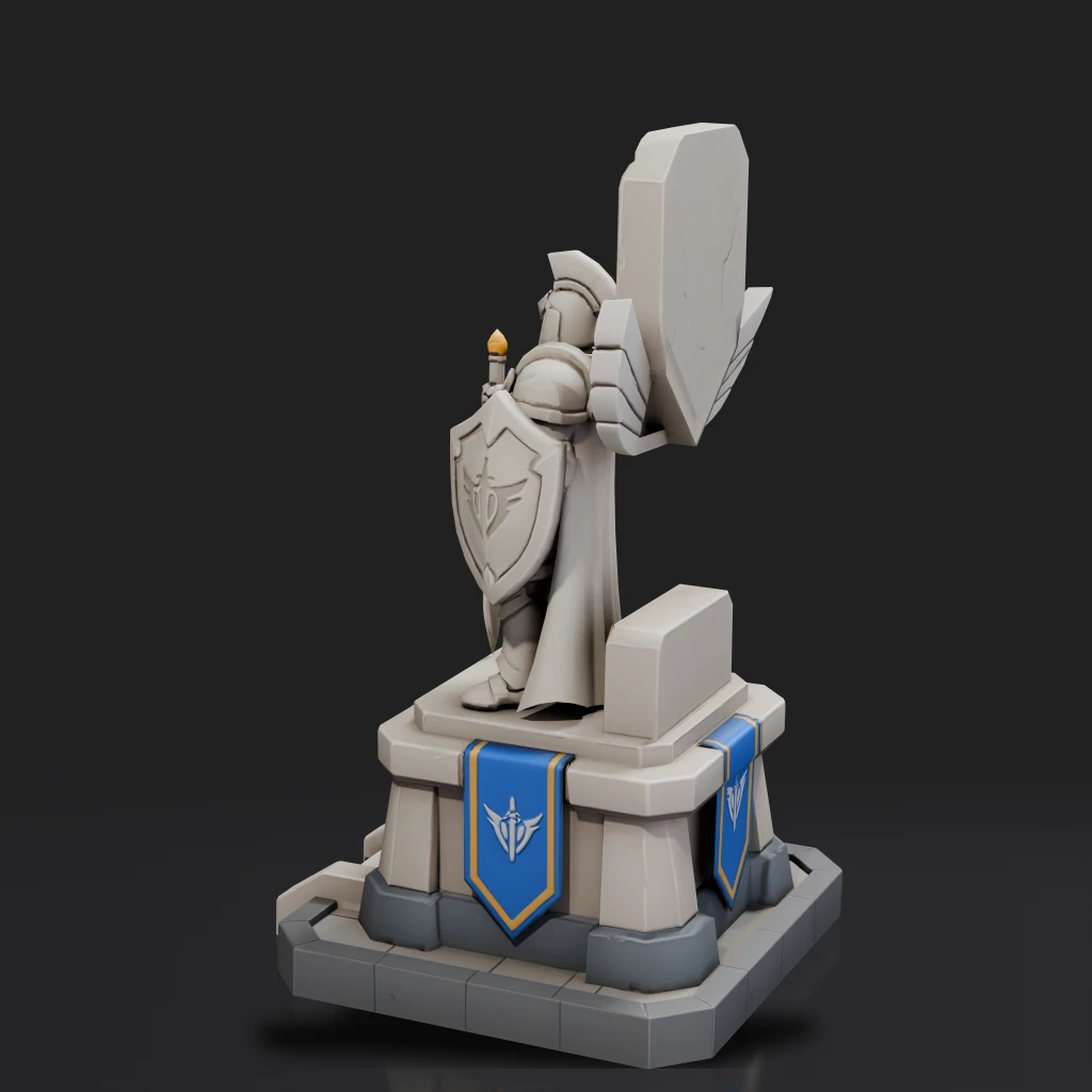 Knight Statue Pedestal