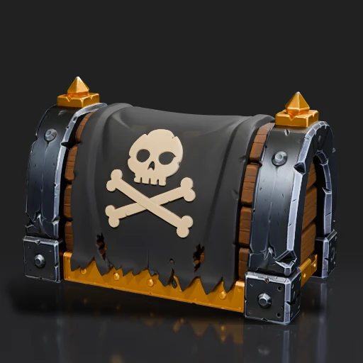 Pirate Banner With Skull