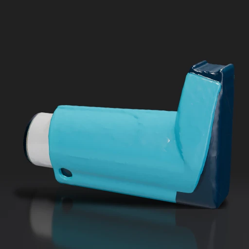 Blue Asthma Inhaler