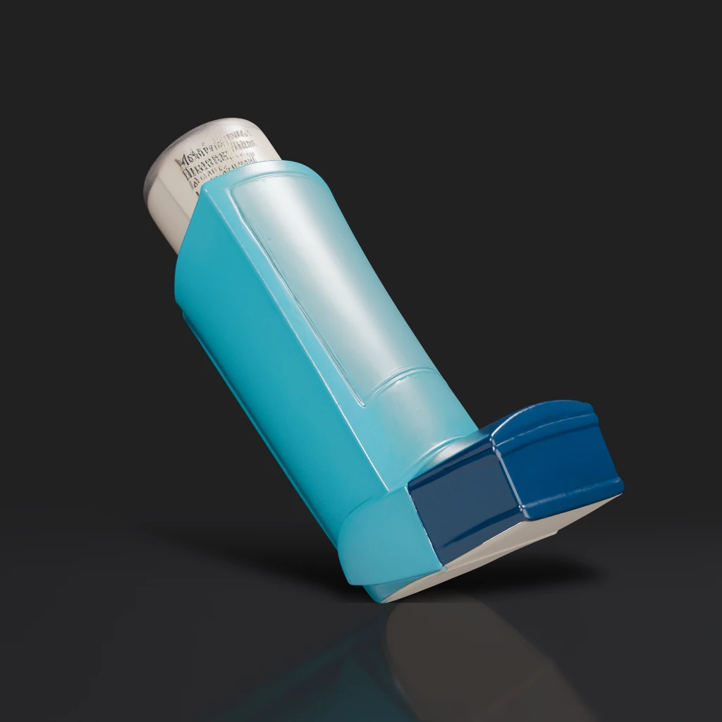 Teal Asthma Inhaler