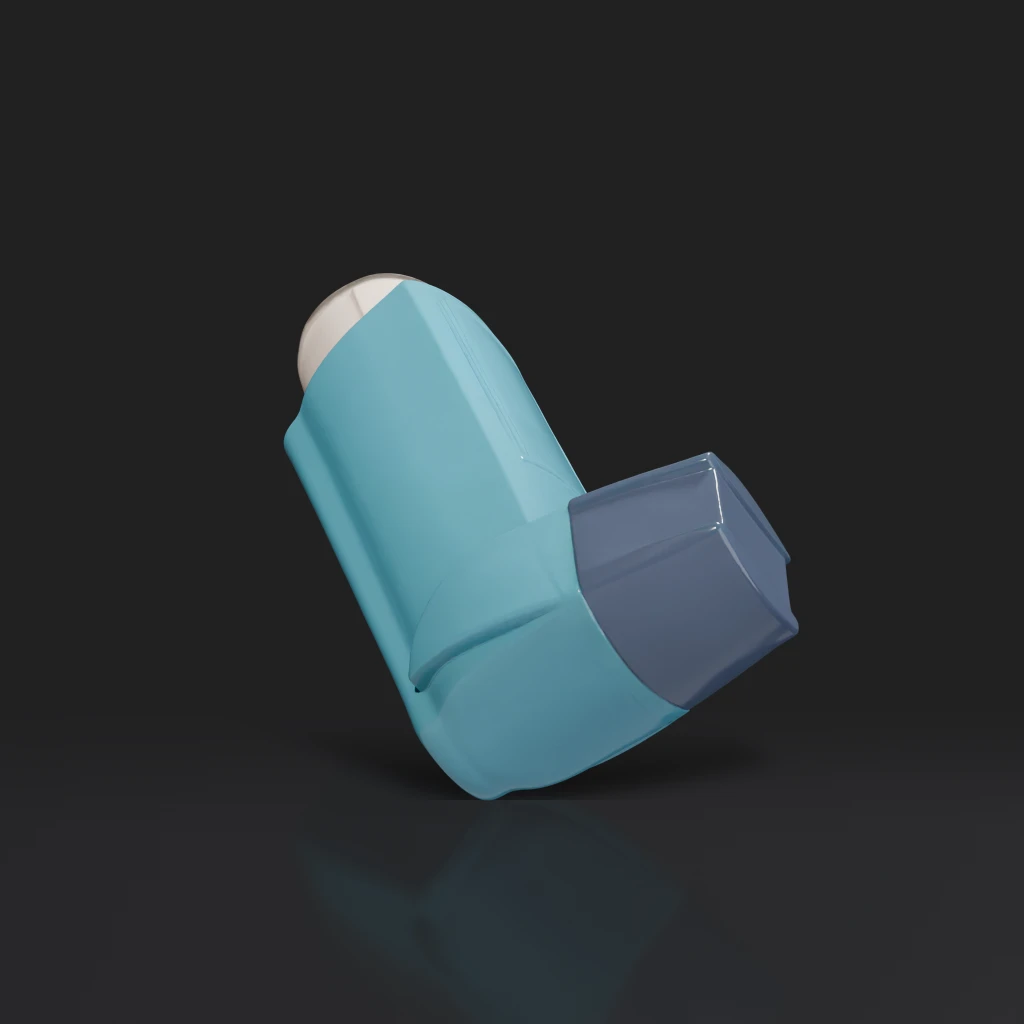 Teal Asthma Inhaler