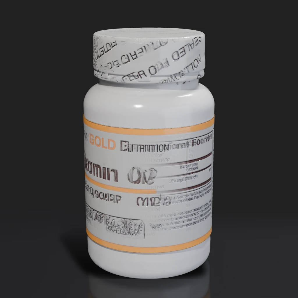 Vitamin D3 Supplement Bottle