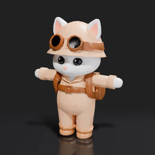 Cat Explorer Character
