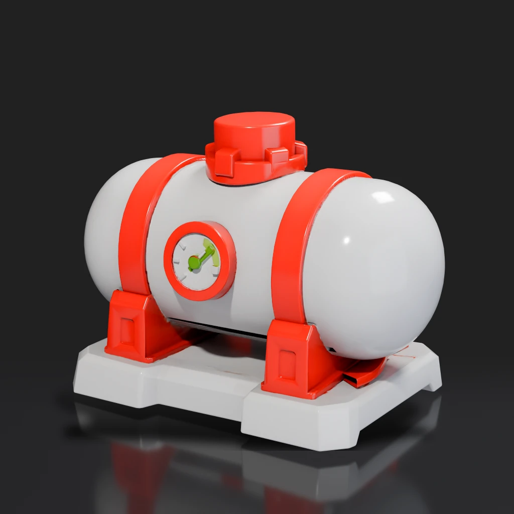 Red White Fuel Tank