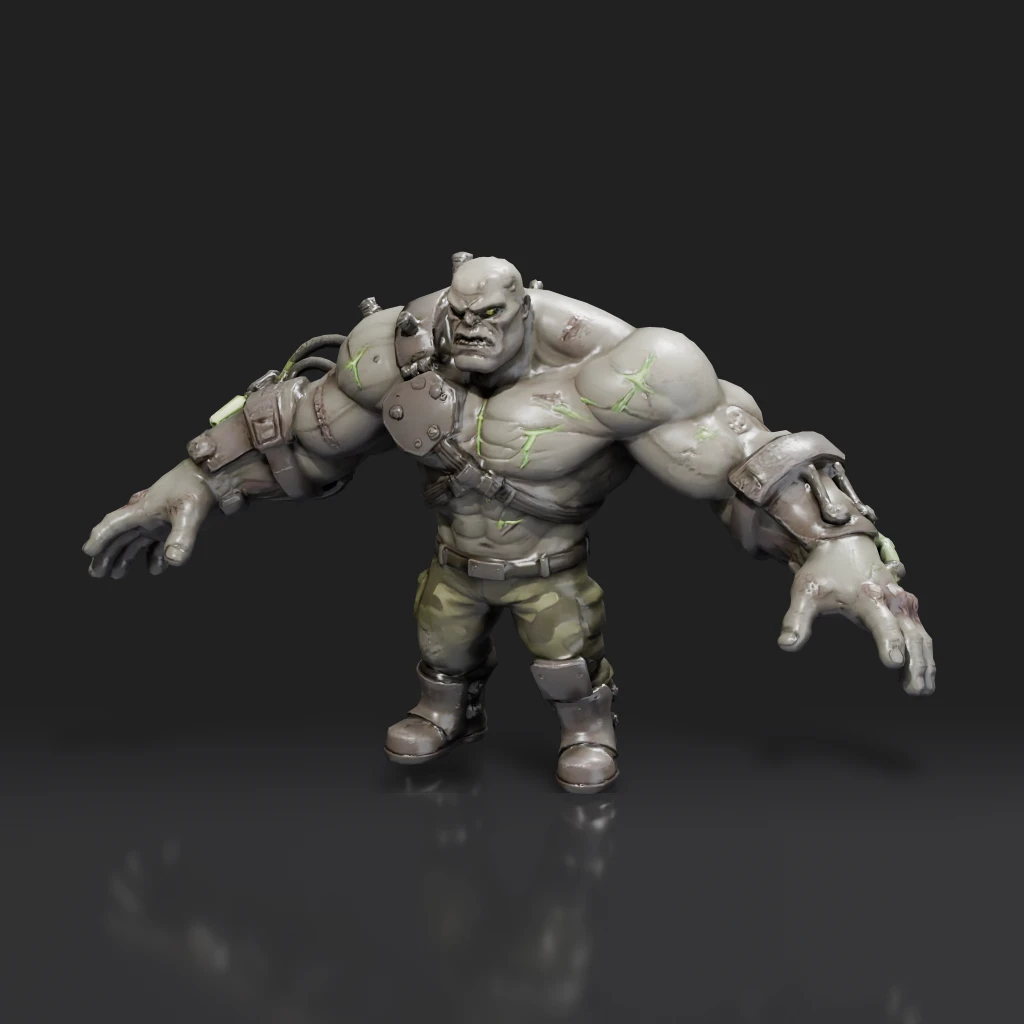 Muscular Sci-Fi Soldier Character
