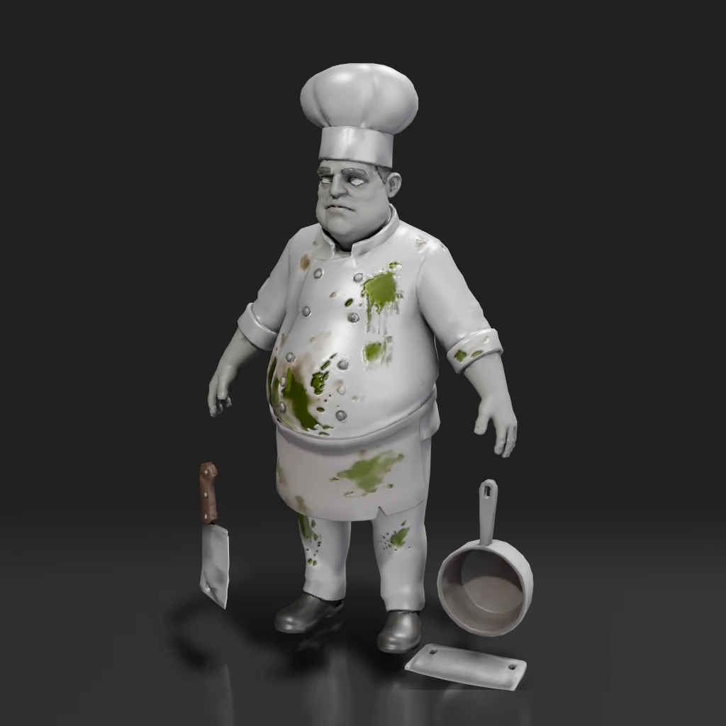 Zombie Chef Character Model