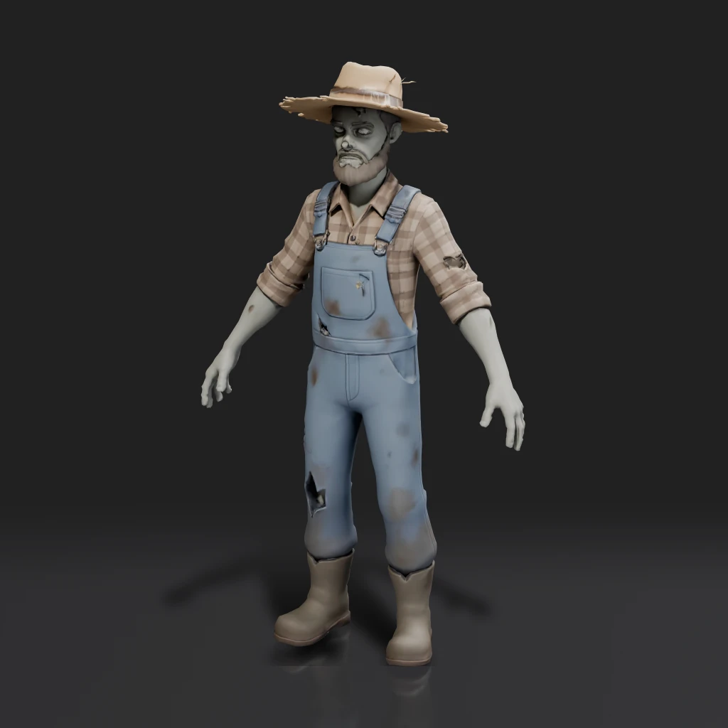 Zombie Farmer Character