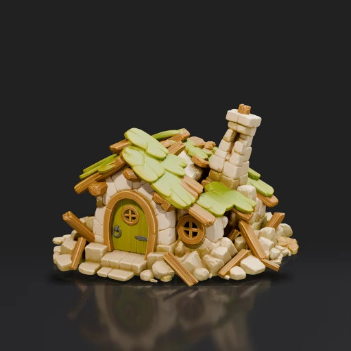 Fantasy Stone House Ruin