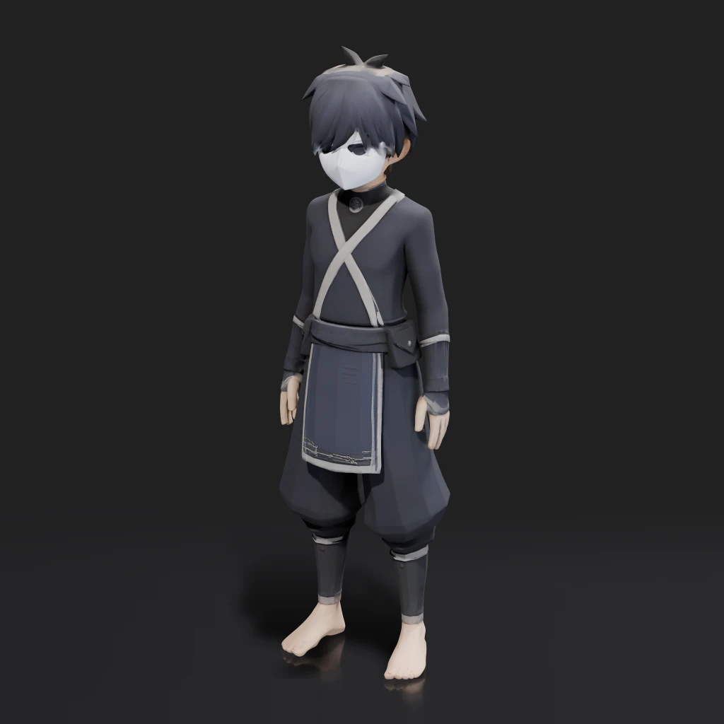 Low Poly Anime Character