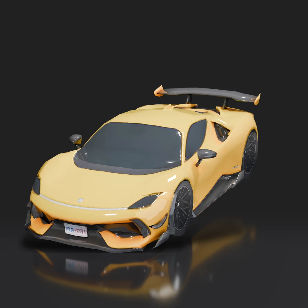Yellow Sports Car