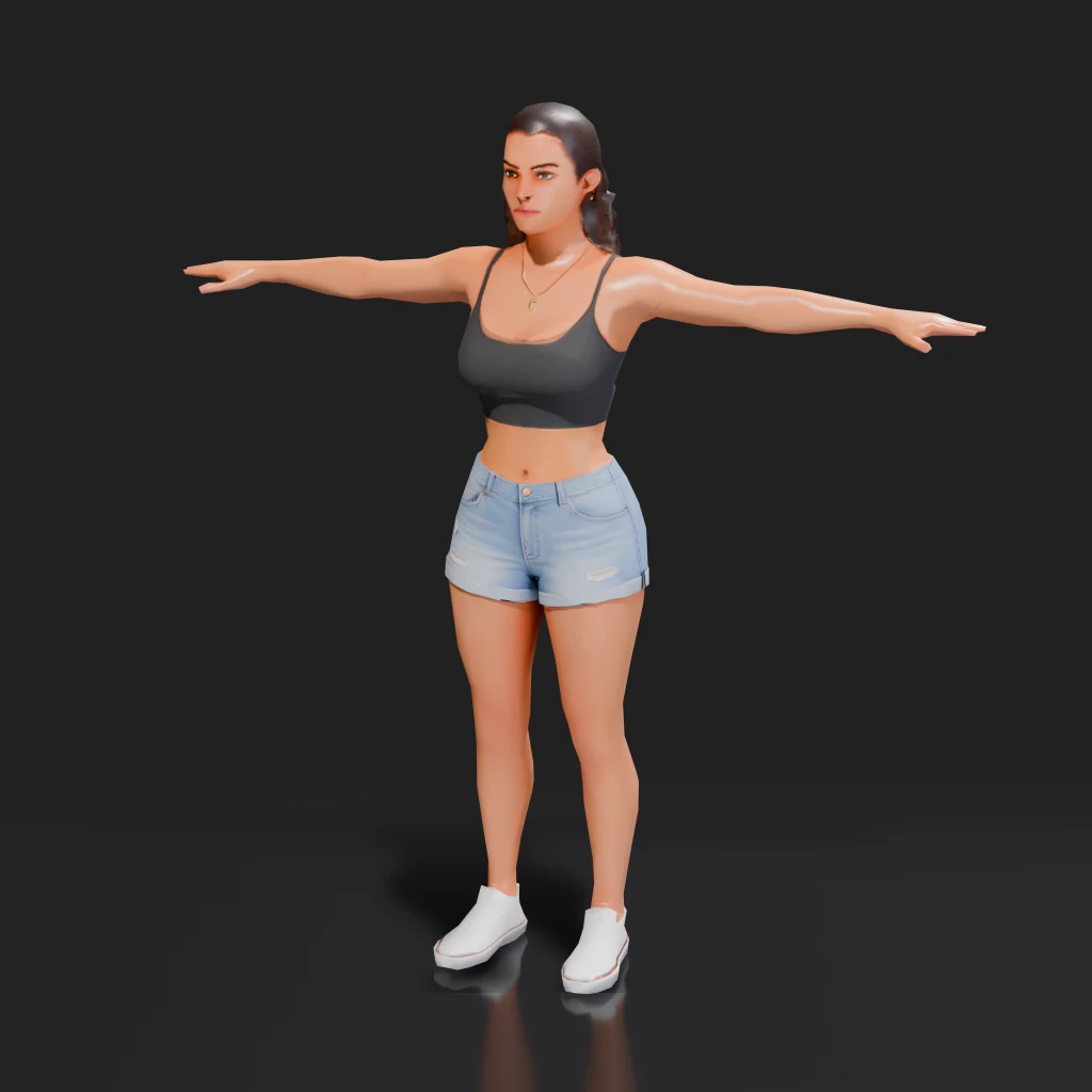 Female Character T-Pose