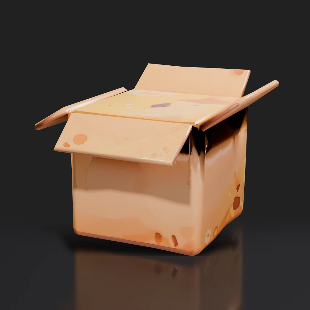 Decorated Low Poly Paper Box