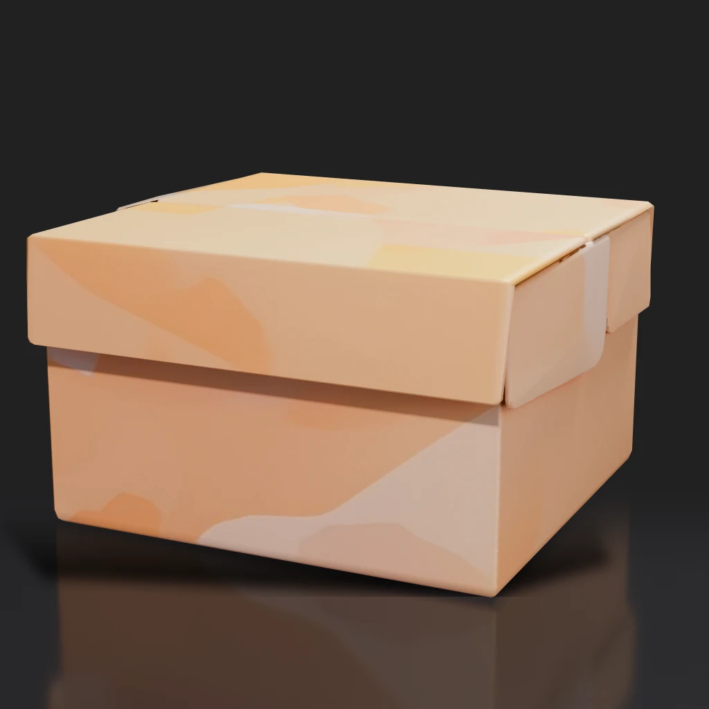 Decorated Low Poly Paper Box